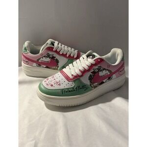 Pink Green Graphic Platform Sneakers Kawaii Alt Style Womens Size 5.5
